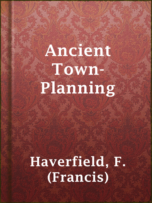 Cover image for Ancient Town-Planning